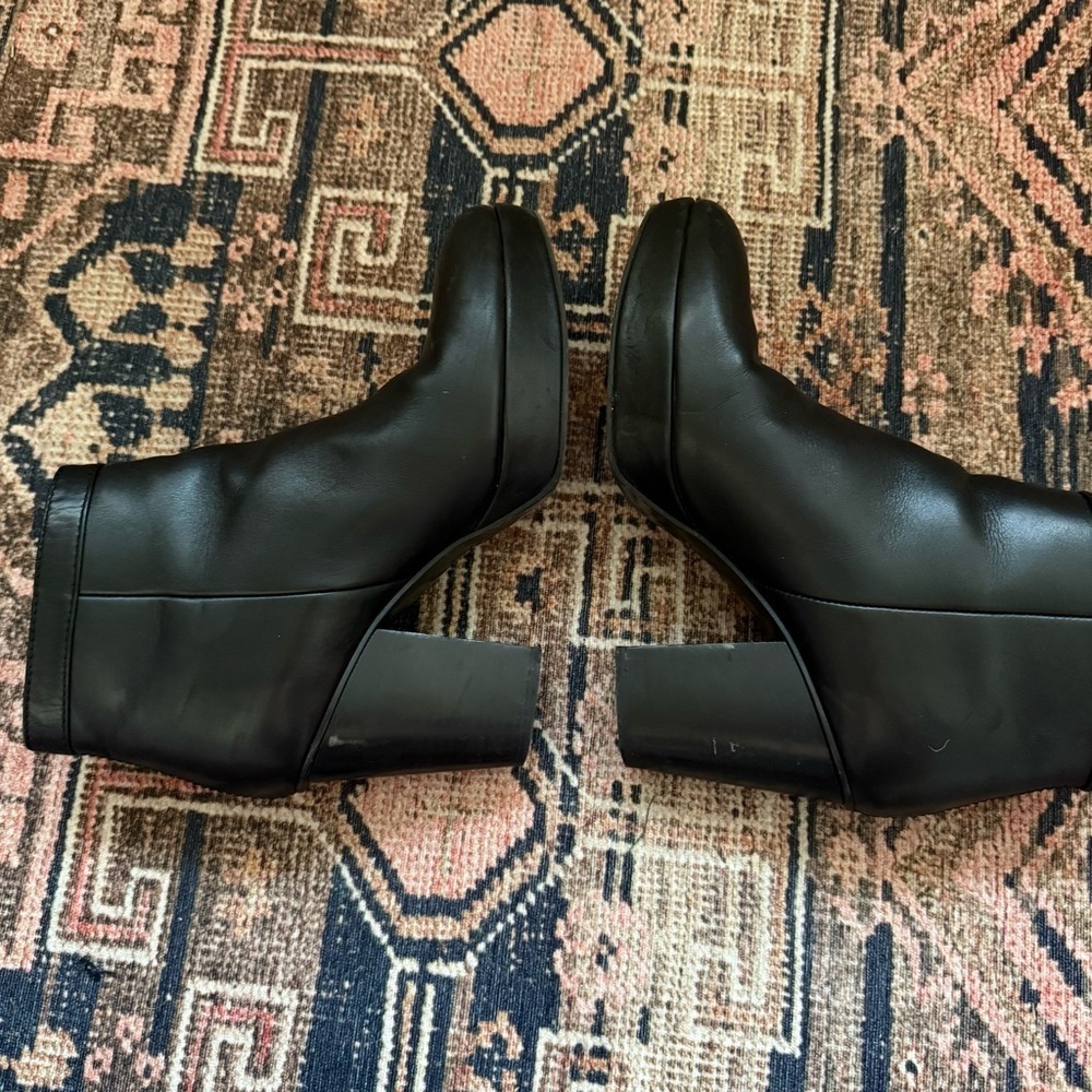 Acne Studios Orbit Black Leather Heeled Ankle Boots EU 40 / US 10 - Picture 7 of 7
